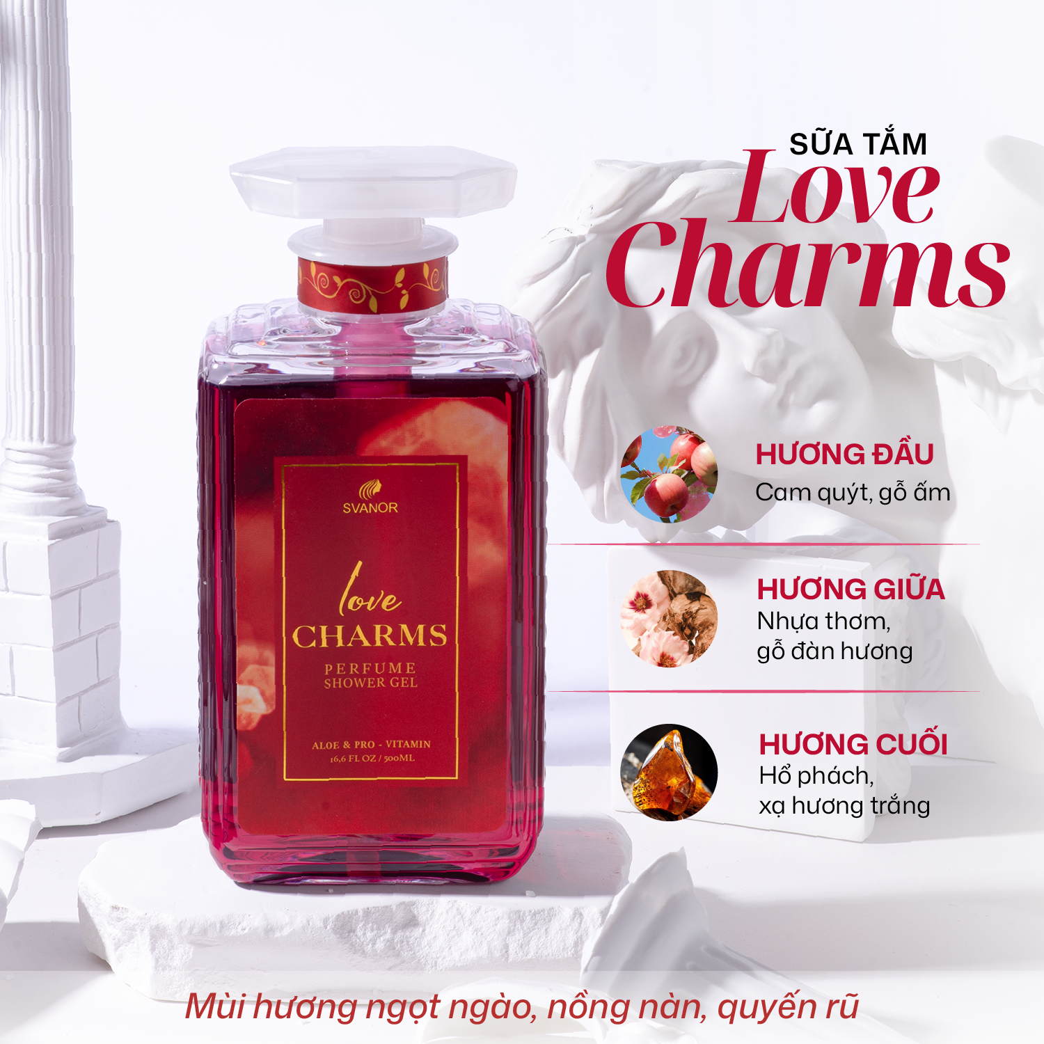 Gel tắm Love Charms 500ml