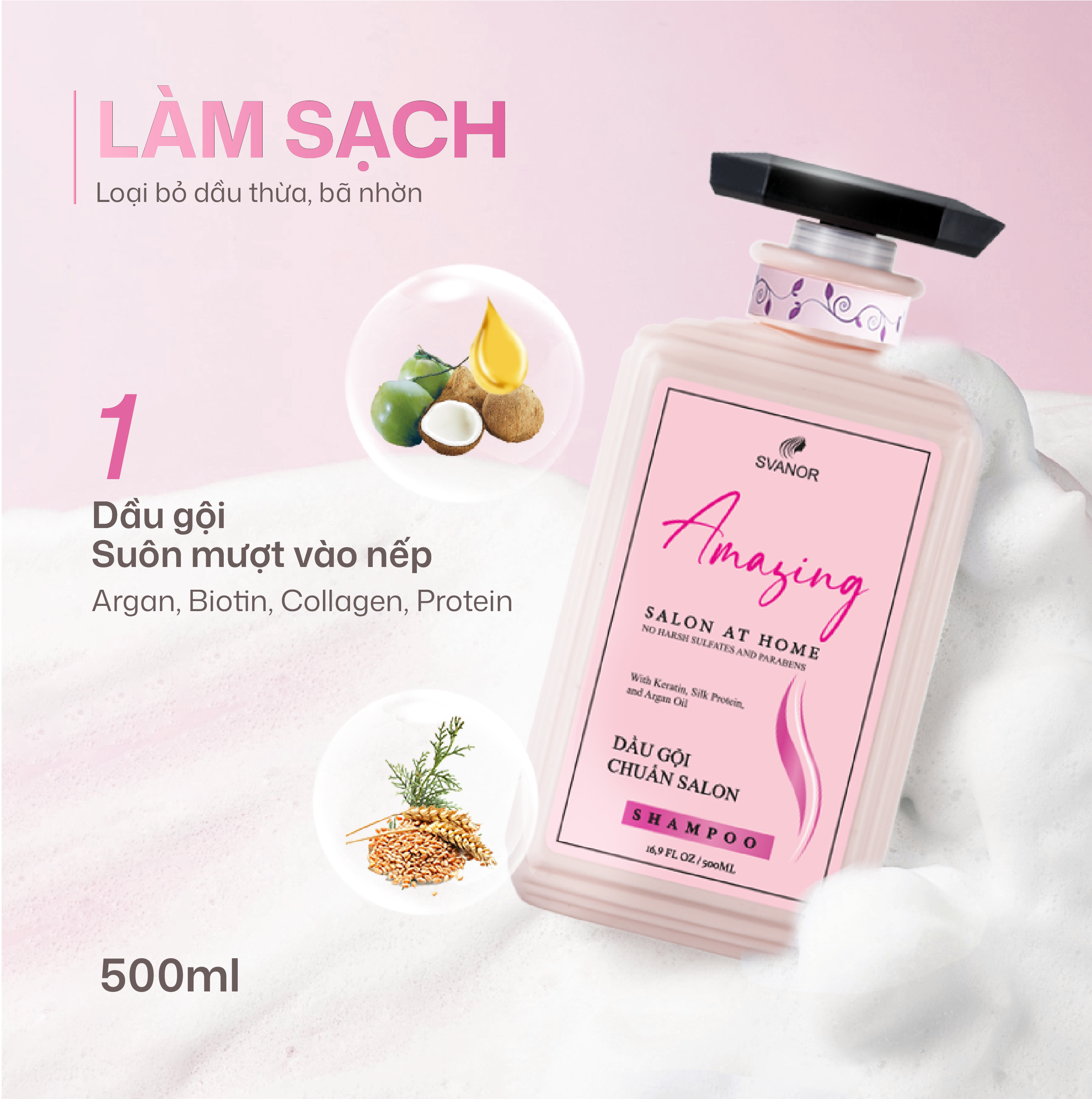 Dầu gội Amazing 500ml